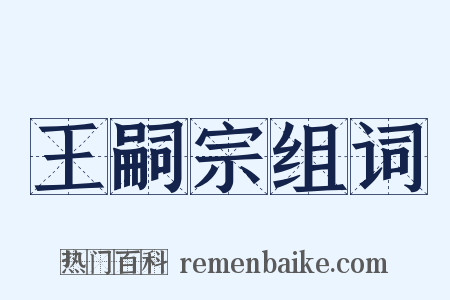 王嗣宗组词是什么意思的图片